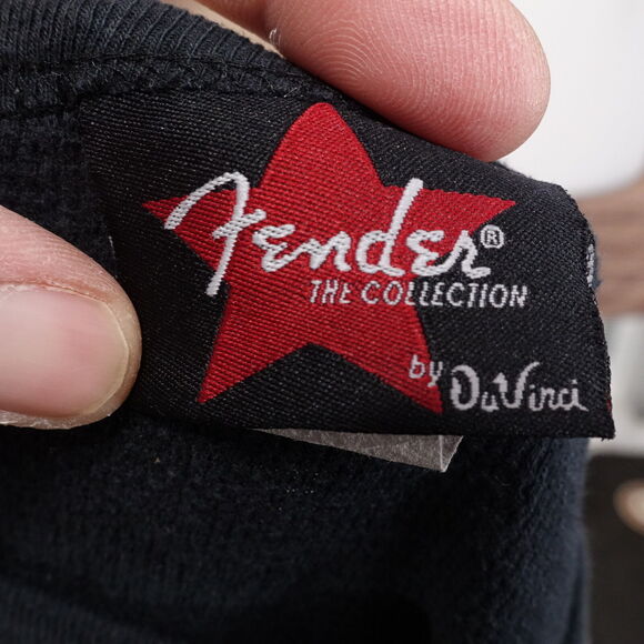 VINTAGE FENDER GUITARS BY DA VINCI USA MADE LONG SLEEVE WAFFLE KNIT TSHIRT SZ M - Picture 6 of 7